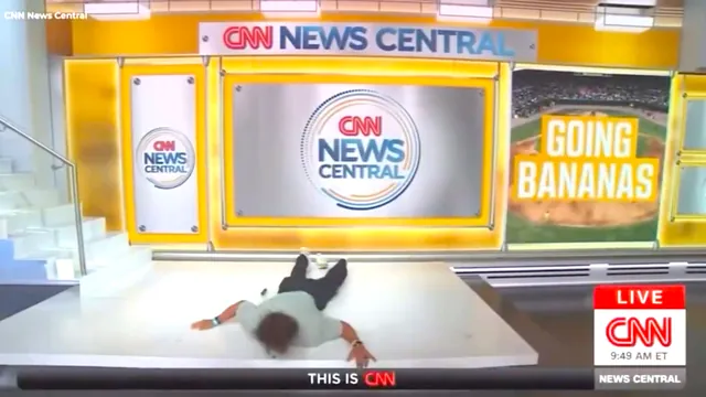 Viral Moment on CNN: Guest's Backflip Mishap Sparks Laughter and Concern